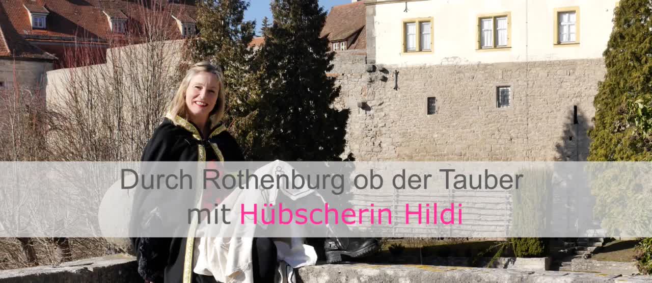 Digitale Stadtführung Rothenburg mit Hübscherin Hildi